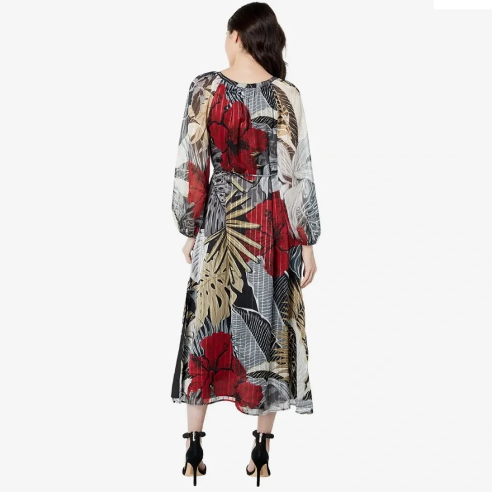 NWT TOMMY BAHAMAHibiscus Romance Midi Dress - Picture 7 of 11